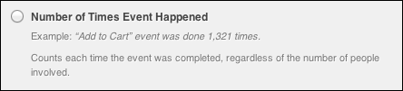 Number of times an event has occurred