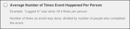 Number of times an event has occurred per person