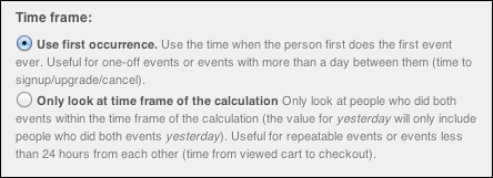 Time distance between two events