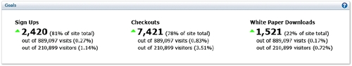 Goal summary report - campaign tracking 