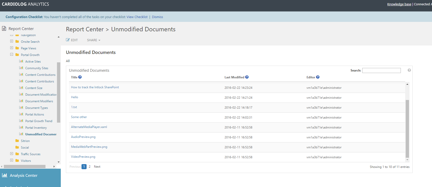 unmodified documents