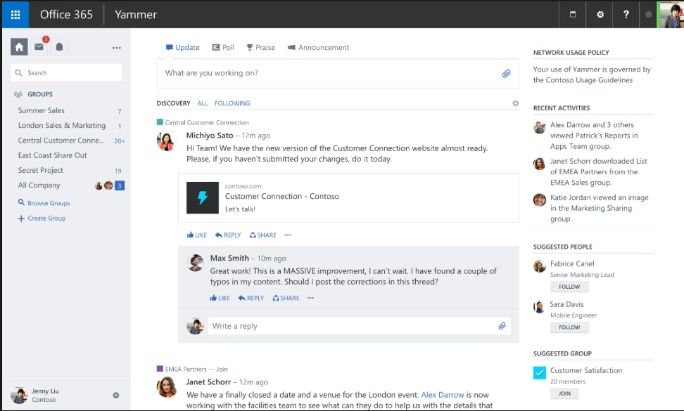 Viva Engage (Yammer) chat